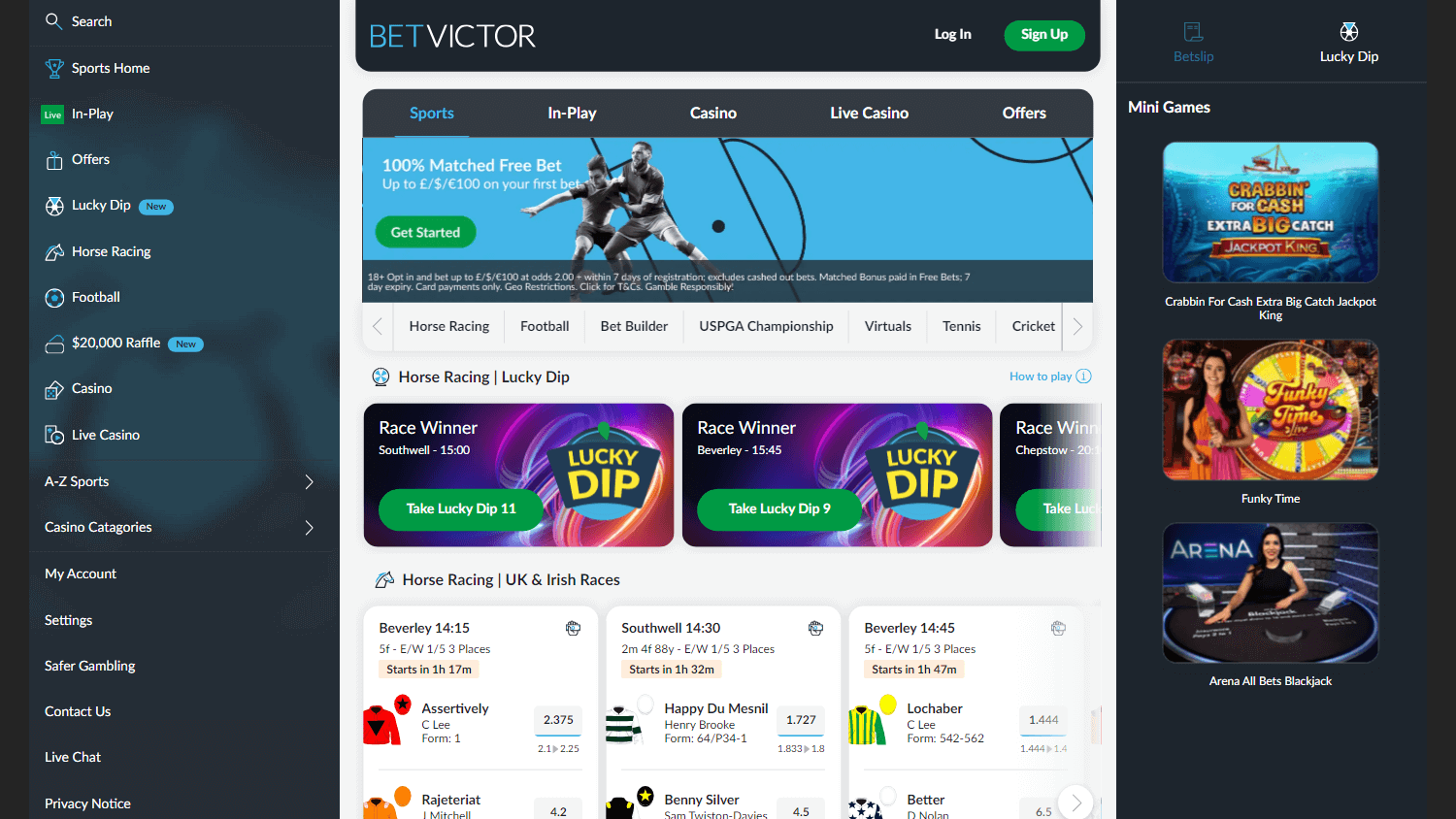 Betvictor Casino Desktop screenshot
