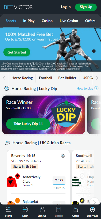 Betvictor Casino Mobile screenshot